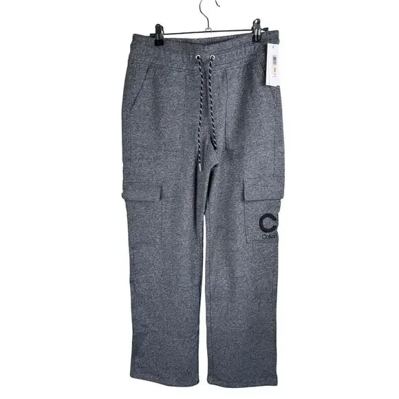 Calvin Klein Women's Active Embroidered-Logo Cargo Pants BLK HEATHER NWT SIZE S - Picture 5 of 10